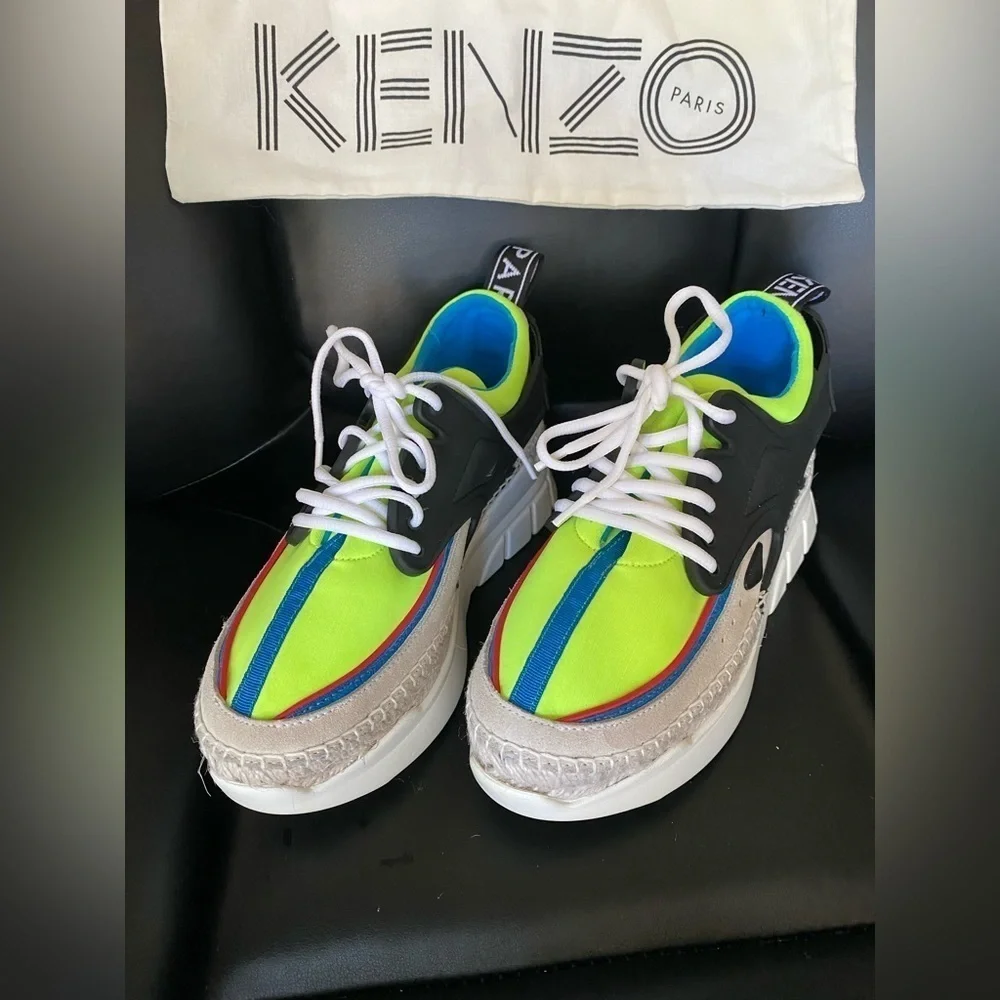Kenzo Paris  K-Lastic Espadrille summer Sneakers Women's 39 EUR 7.5 US -like new